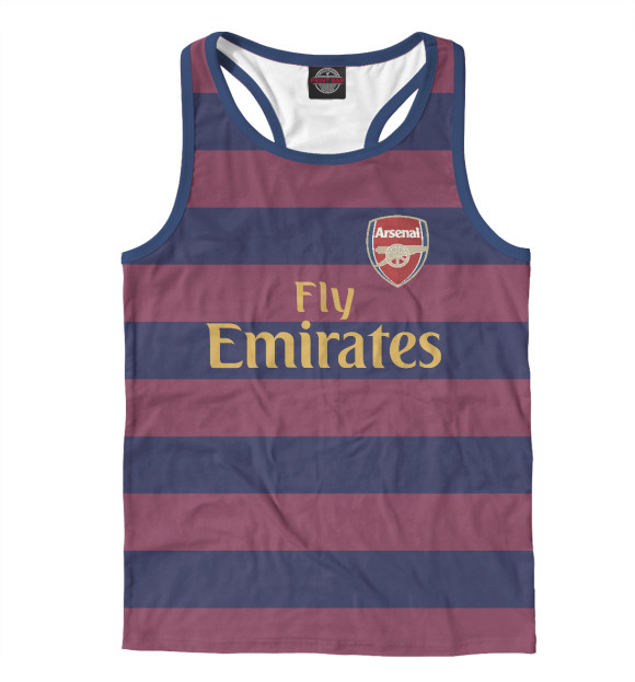 Мужская майка-борцовка с изображением Arsenal цвета Белый