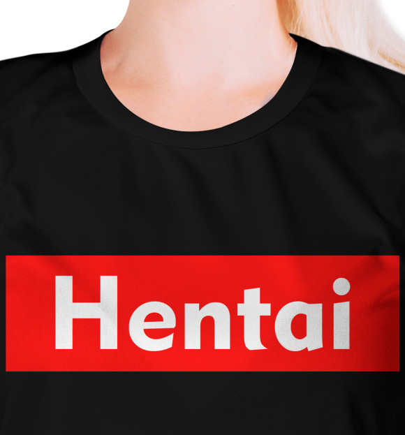 Женская футболка с изображением Hentai цвета Белый