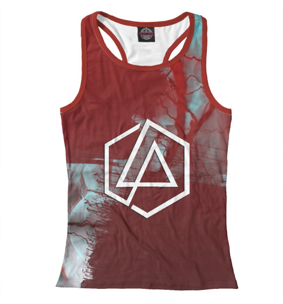 Женская майка-борцовка с изображением Linkin Park цвета Белый