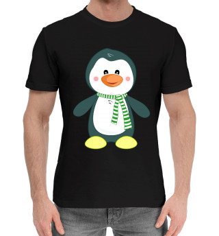 Хлопковая футболка для мальчиков Пингвин
