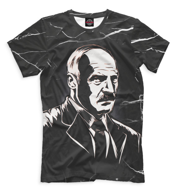 Мужская футболка с изображением Лукашенко цвета Белый