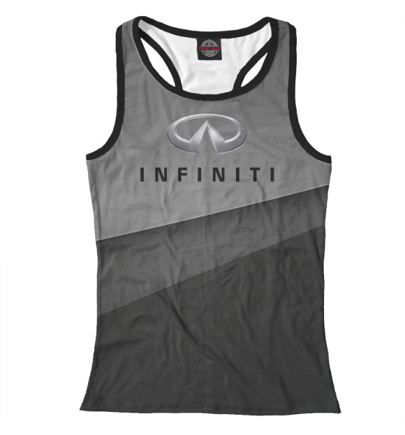 Женская майка-борцовка с изображением Infiniti цвета Белый