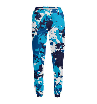 Женские спортивные штаны Сине-Бело-Голубой камуфляж