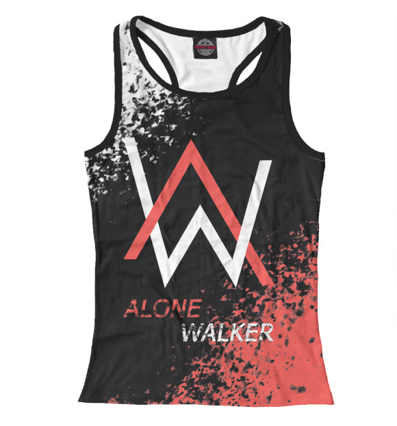 Женская майка-борцовка с изображением Alan Walker цвета Белый