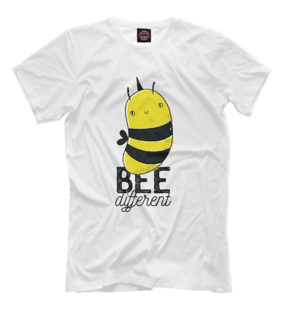 Футболка для мальчиков с изображением Bee different цвета Белый