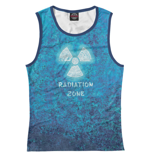 Майка для девочки с изображением Radiation Zone цвета Белый