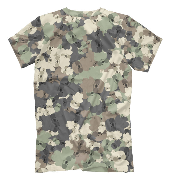 Мужская футболка с изображением Камуфляж с уточками Lalafan цвета Белый