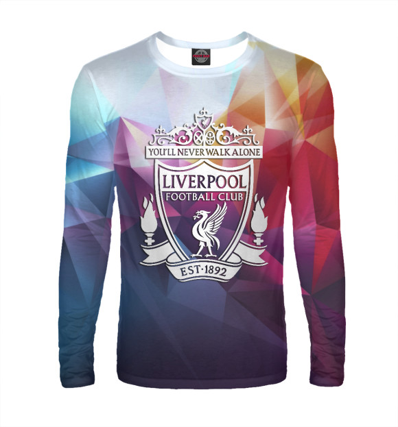 Мужской лонгслив с изображением Liverpool цвета Белый
