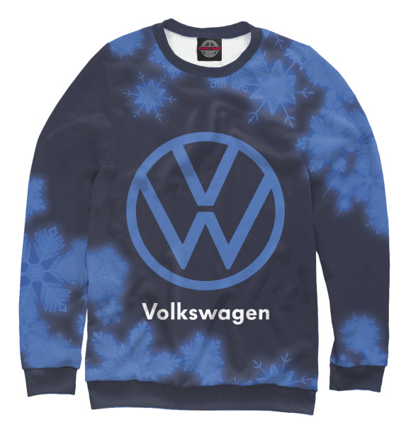 Свитшот для мальчиков с изображением Volkswagen - Снежный цвета Белый