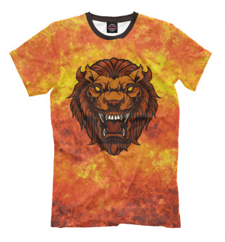 Мужская футболка Пламенный лев
