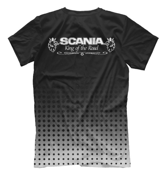 Мужская футболка с изображением Scania цвета Белый