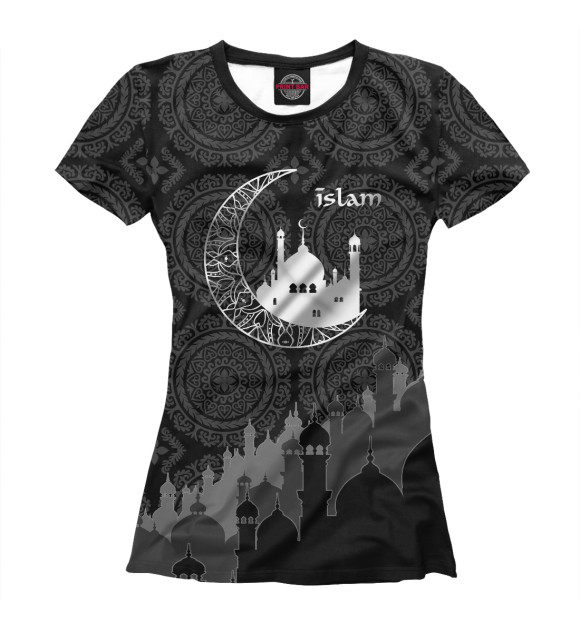 Футболка для девочек с изображением Ислам цвета Белый