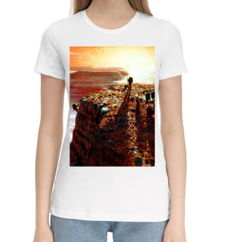 Хлопковая футболка для девочек Марсианская экспедиция
