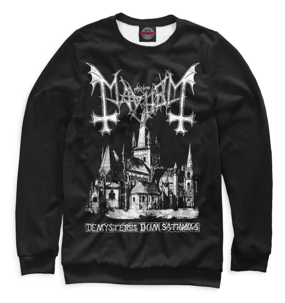 Свитшот для мальчиков с изображением Mayhem цвета Белый