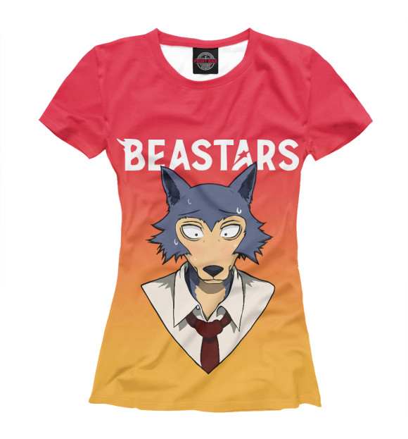 Футболка для девочек с изображением BEASTARS цвета Белый