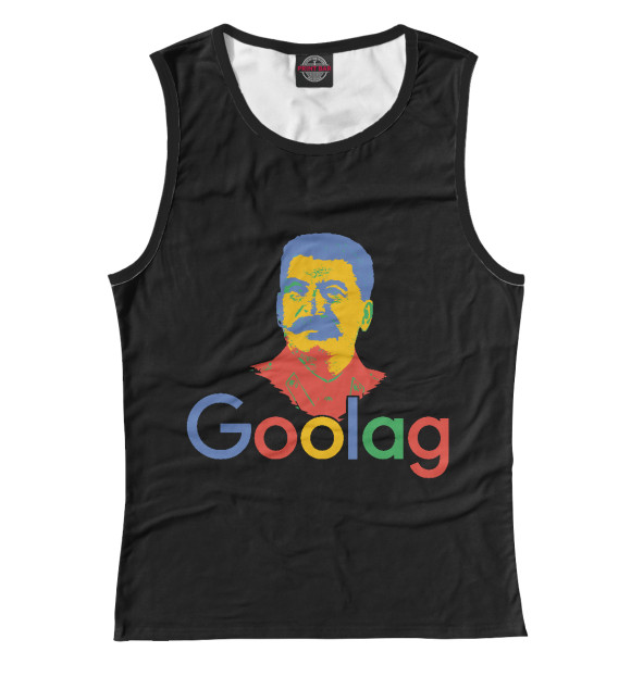 Женская майка с изображением Goolag цвета Белый