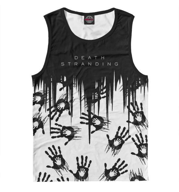 Мужская майка с притом Death Stranding цвета Белый Мужская майка с изображением Death Stranding цвета Белый