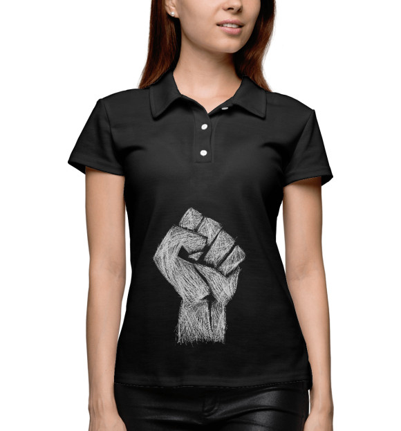 Женское поло с изображением RATM цвета Белый