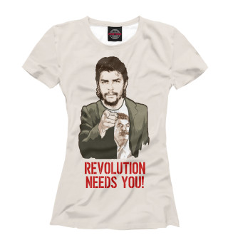 Женская футболка Революции нужен ты!