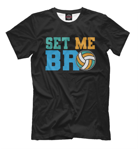 Футболка для мальчиков с изображением Set Me Bro цвета Белый