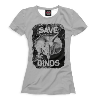 Женская футболка Save the dinos