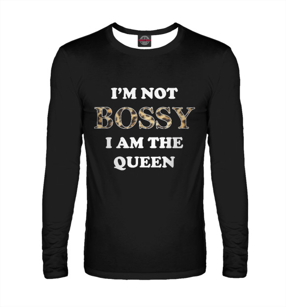 Мужской лонгслив с притом I am the Queen цвета Белый Мужской лонгслив с изображением I am the Queen цвета Белый