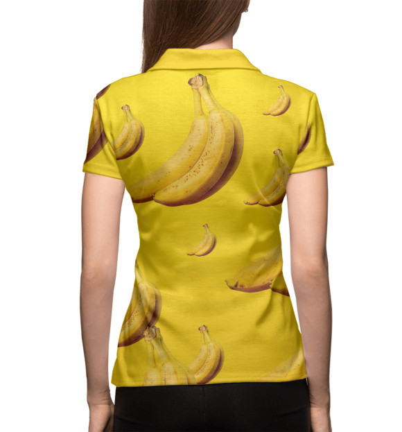 Женское поло с изображением Бананы цвета Белый