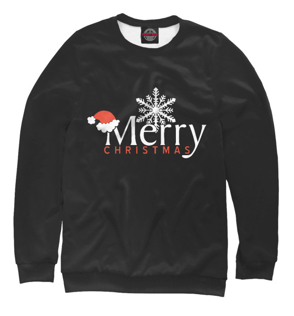 Свитшот для мальчиков с изображением Merry Christmas цвета Белый
