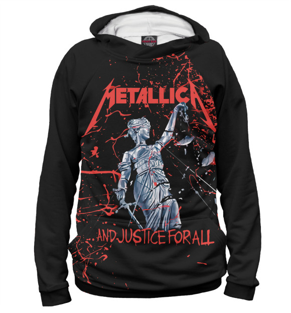 Женское худи с изображением Metallica цвета Белый