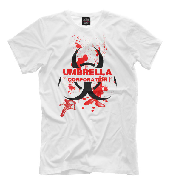 Мужская футболка с изображением Umbrella цвета Белый