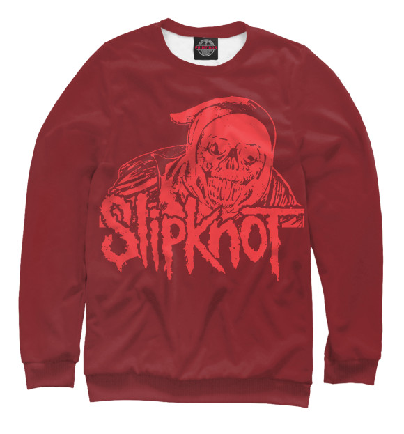 Свитшот для мальчиков с изображением Slipknot цвета Белый