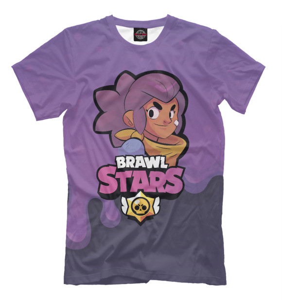 Футболка для мальчиков с изображением Brawl stars Шелли цвета Белый