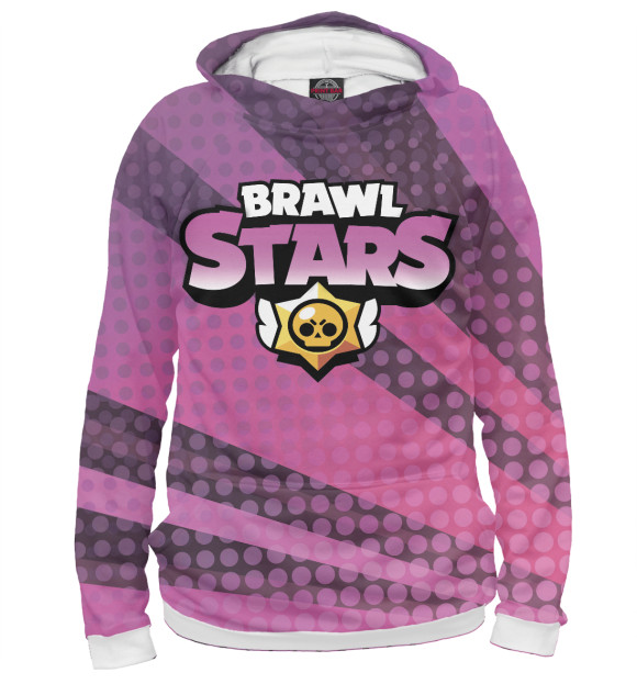Женское худи с изображением Brawl Stars цвета Белый