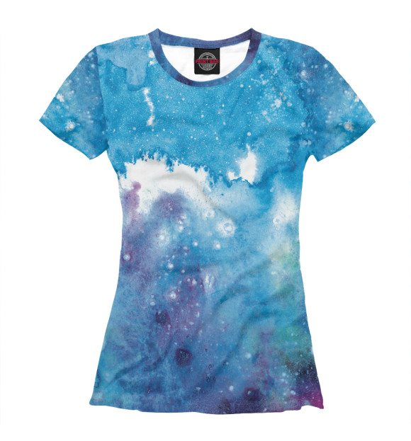 Женская футболка с изображением Звездный фрактал цвета Белый