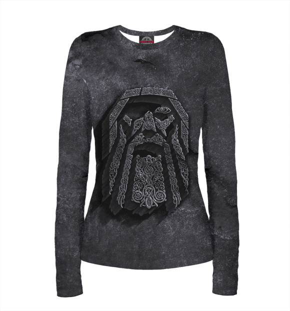 Женский лонгслив с изображением Один цвета Белый