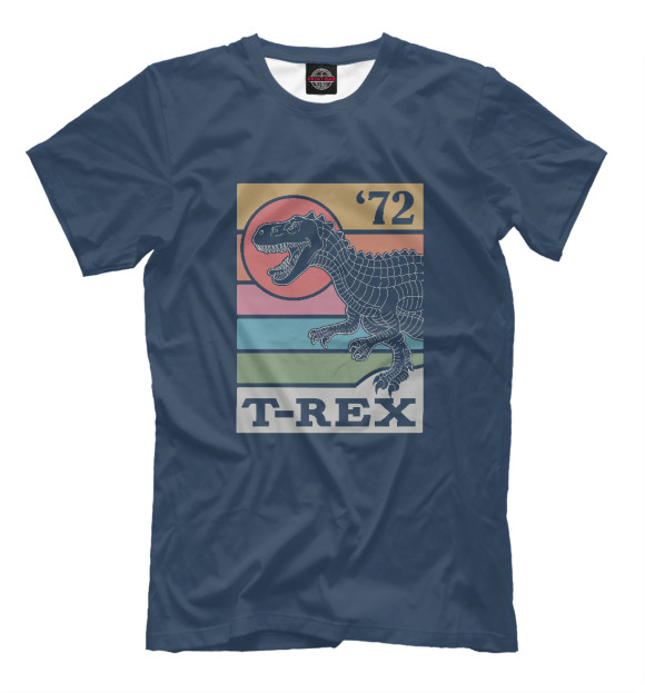 Футболка для мальчиков с изображением T-rex Динозавр цвета Белый