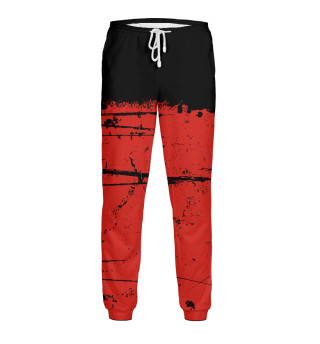 Мужские спортивные штаны Черно-красный гранж