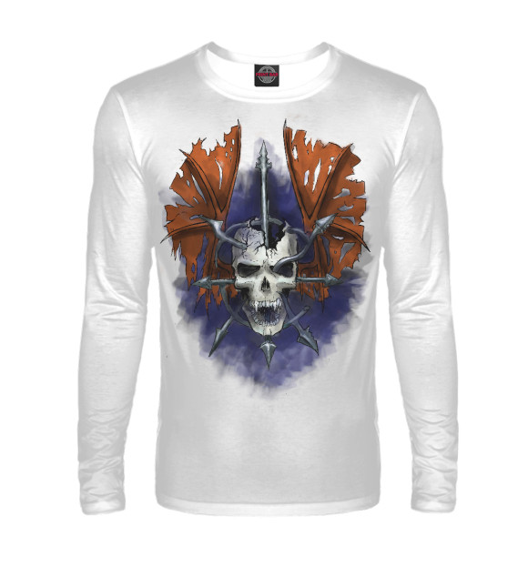 Мужской лонгслив с изображением Ave Dominus Nox цвета Белый