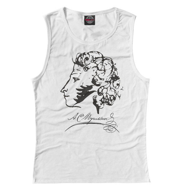 Майка для девочки с изображением Пушкин цвета Белый