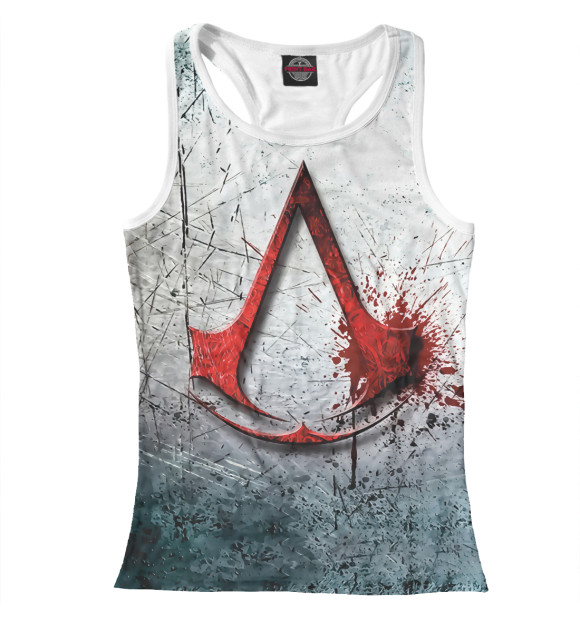 Женская майка-борцовка с изображением ASSASSIN'S CREED цвета Белый
