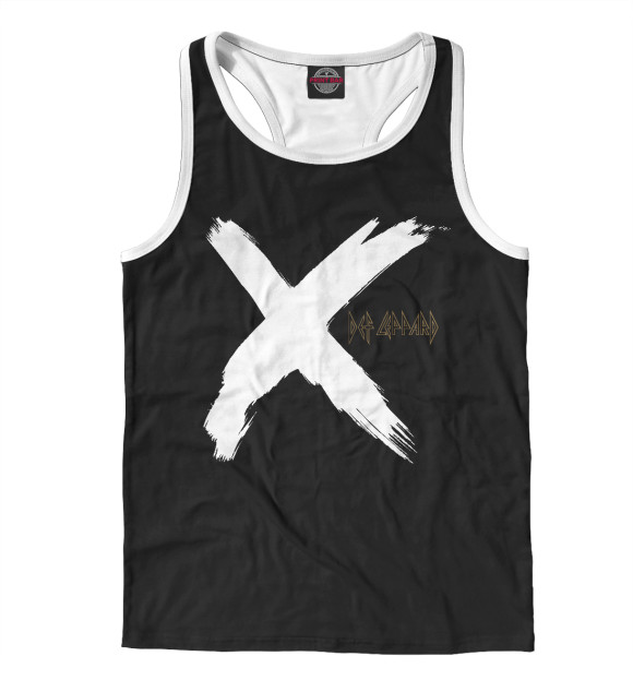 Мужская майка-борцовка с изображением Defleppard цвета Белый