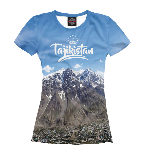 Футболка для девочек с изображением Таджикистан цвета Белый