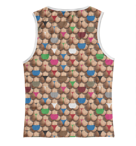 Женская майка с изображением Попки цвета Белый