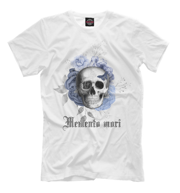 Футболка для мальчиков с изображением Memento mori цвета Белый