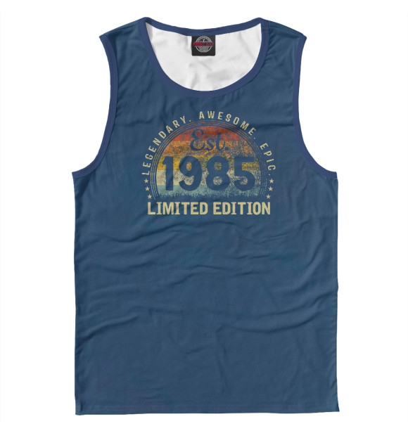 Майка для мальчика с изображением Vintage Est. 1985 цвета Белый