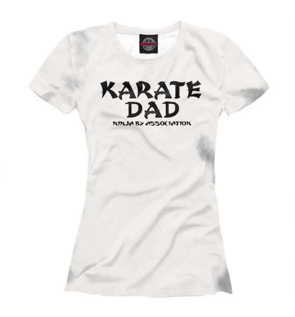 Женская футболка с изображением Karate Dad Tee цвета Белый