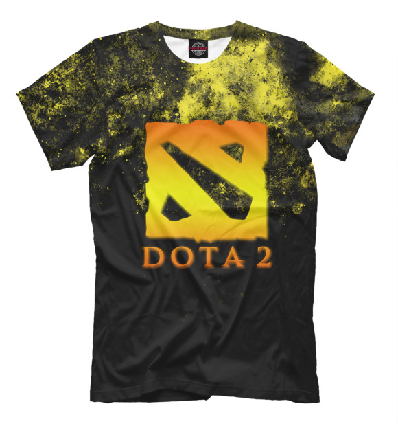 Мужская футболка с изображением Dota Yellow Game цвета Белый