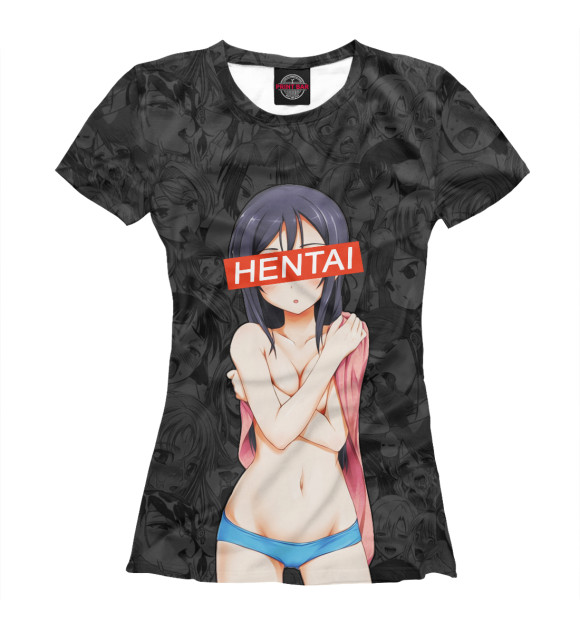 Футболка для девочек с изображением Hentai цвета Белый