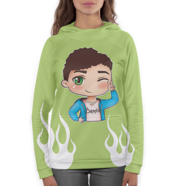 Женское худи с изображением Милс Кел цвета Белый