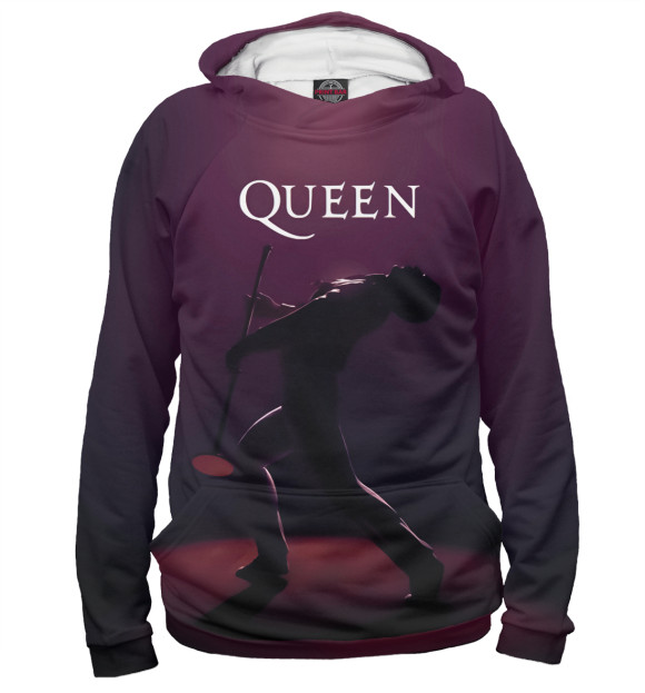 Женское худи с изображением Queen цвета Белый